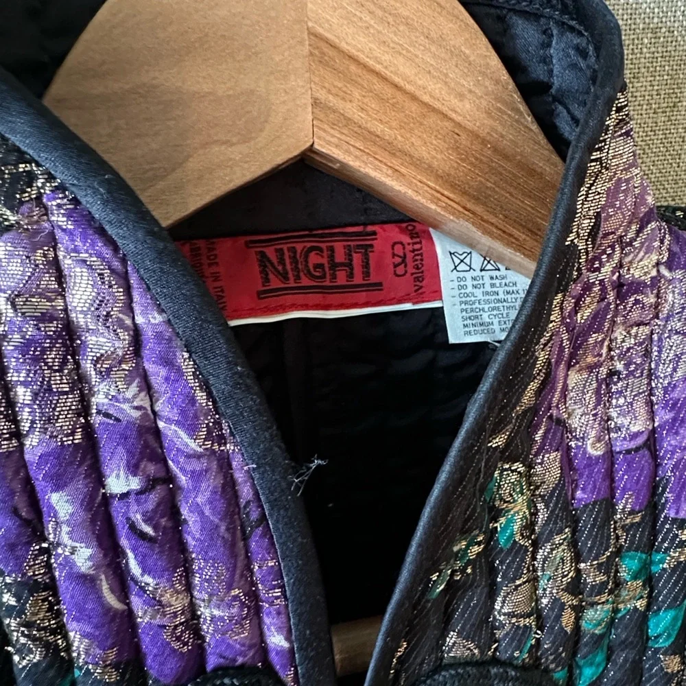 Valentino Night Metallic Brocade Jacket Size 6 - Picture 2 of 13